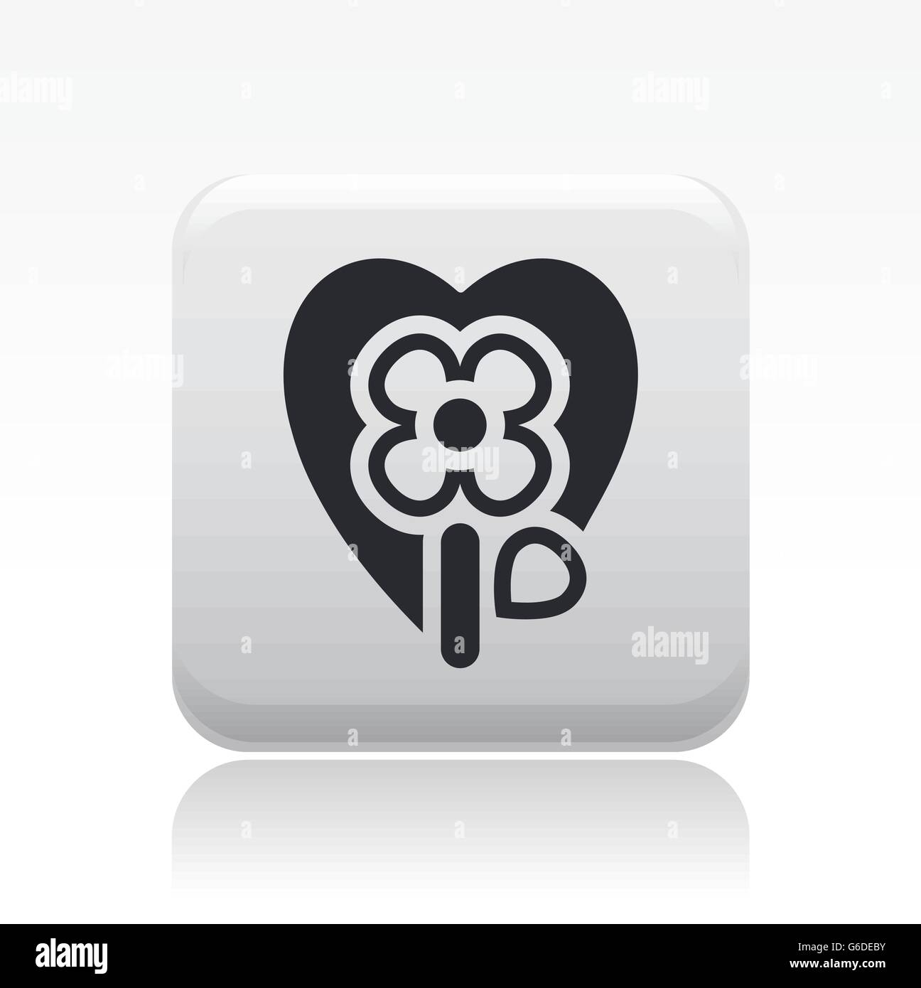 Vector illustration of single isolated flower love icon Stock Vector ...