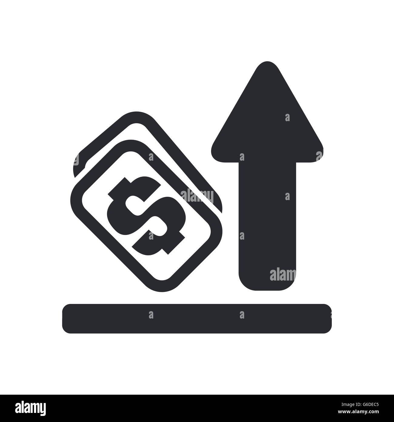 Vector illustration of single isolated increase money icon Stock Vector ...