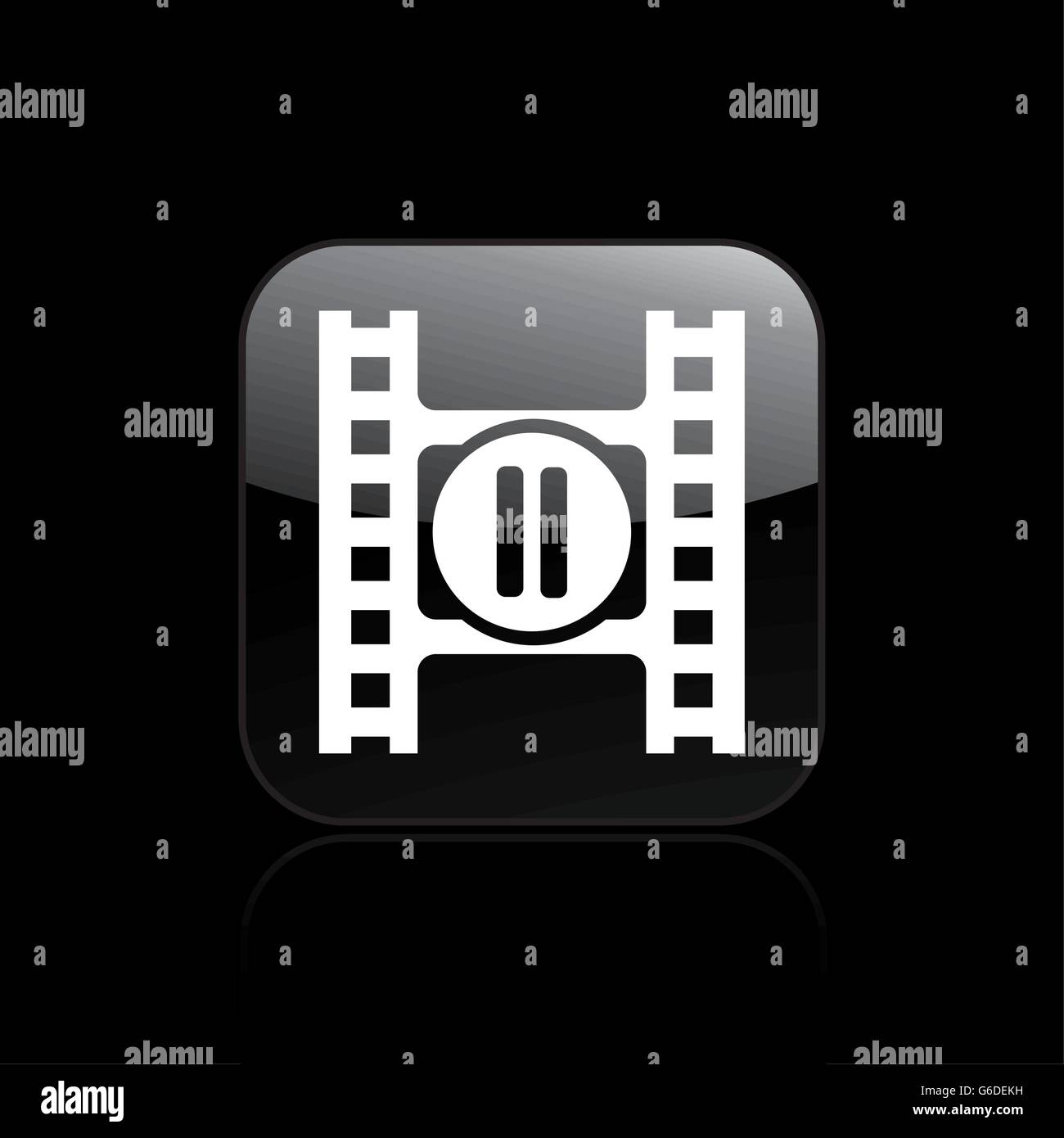 Vector illustration of single isolated video player icon Stock Vector ...