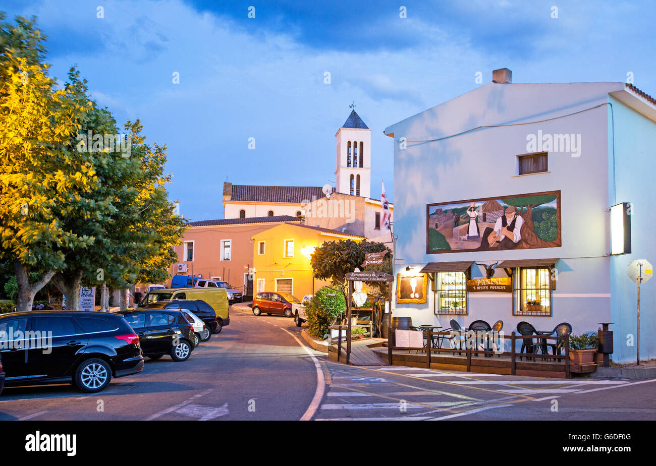 San Teodoro at Night Sardinia Italy Stock Photo