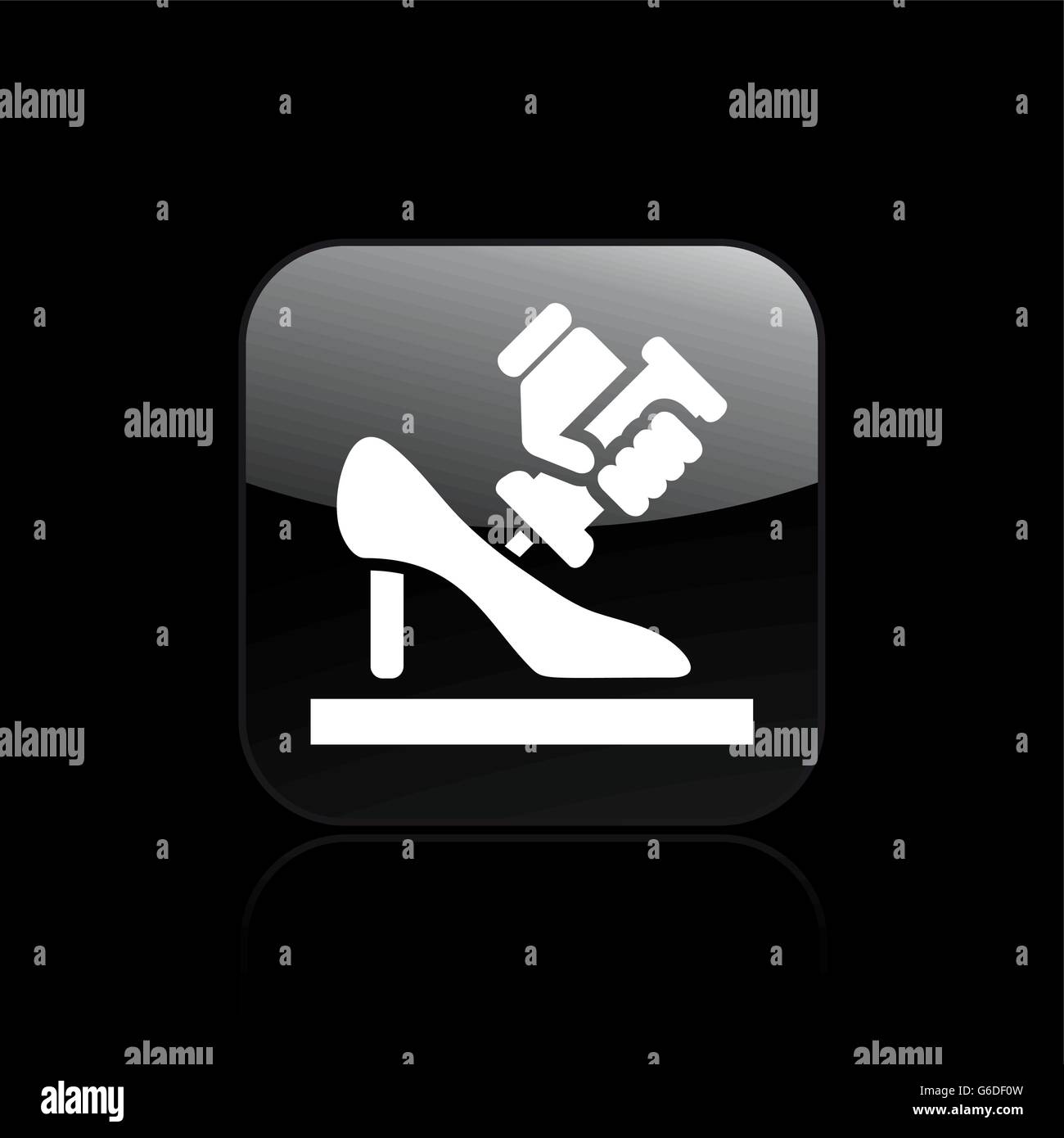 Vector illustration of single isolated shoe repair icon Stock Vector ...