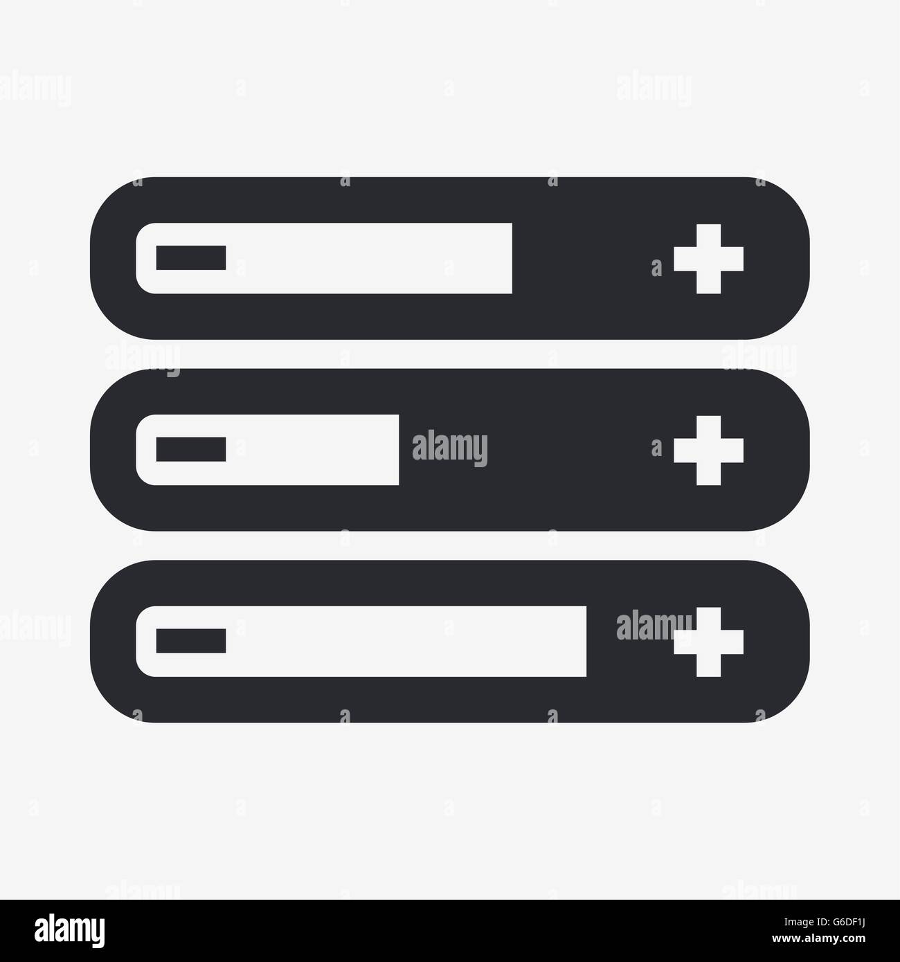 Vector illustration of single isolated set levels icon Stock Vector ...