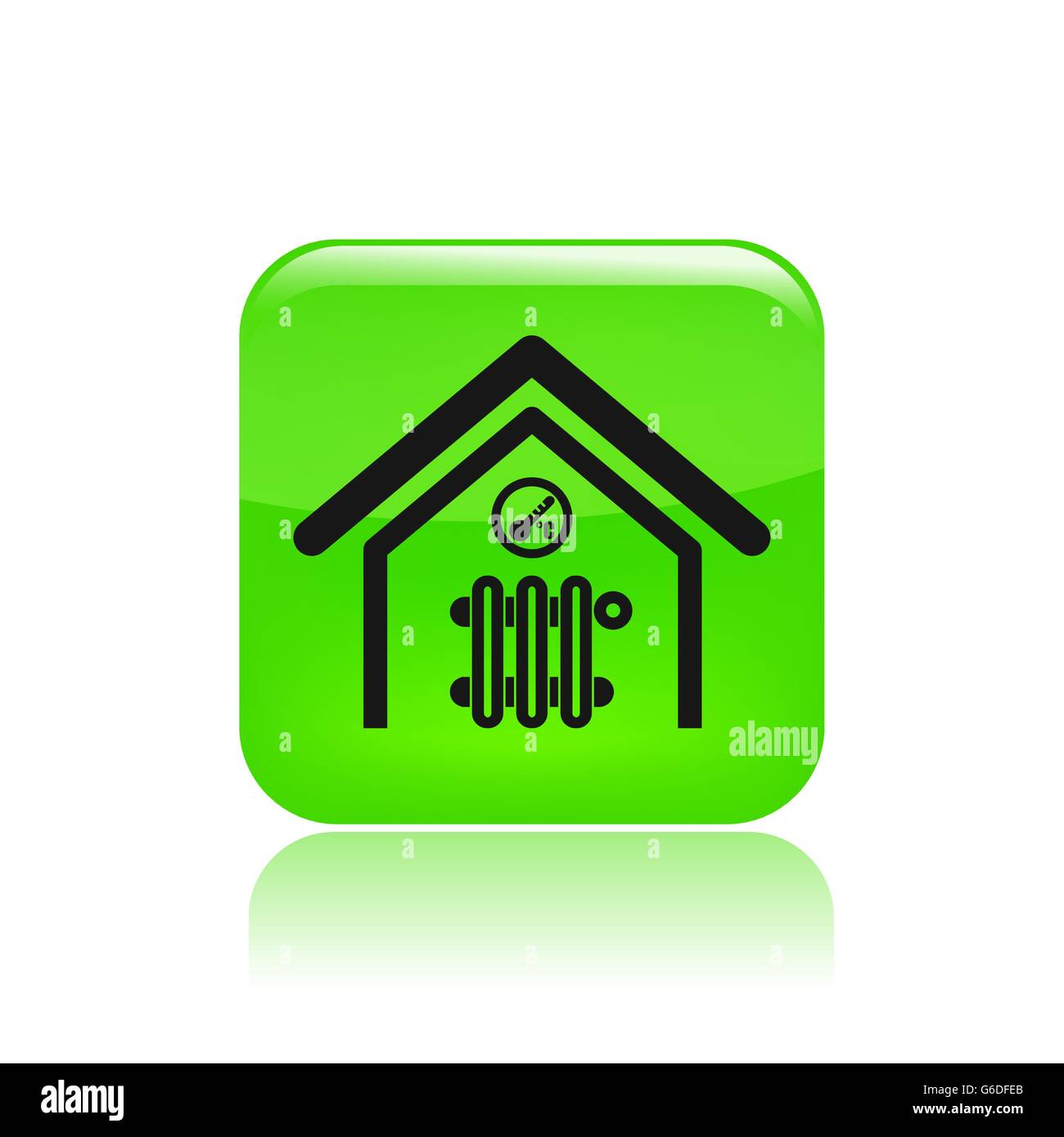 Vector illustration of single isolated room temperature icon Stock