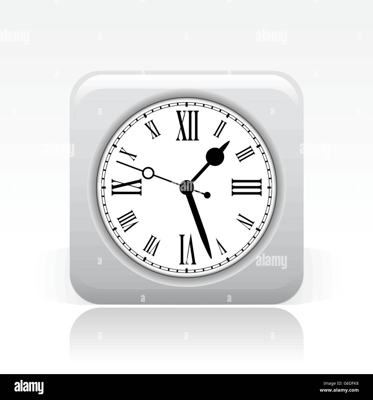 Vector illustration of single isolated clock icon Stock Vector Image ...