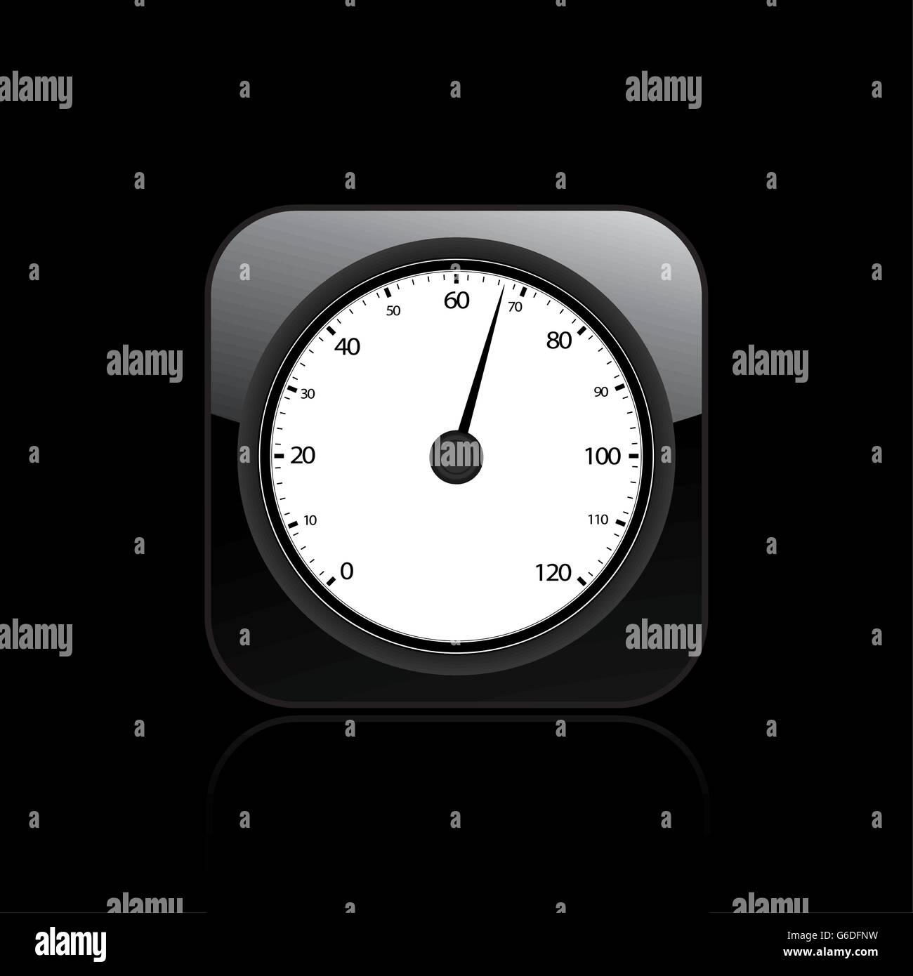 Vector illustration of single isolated tachometer icon Stock Vector ...