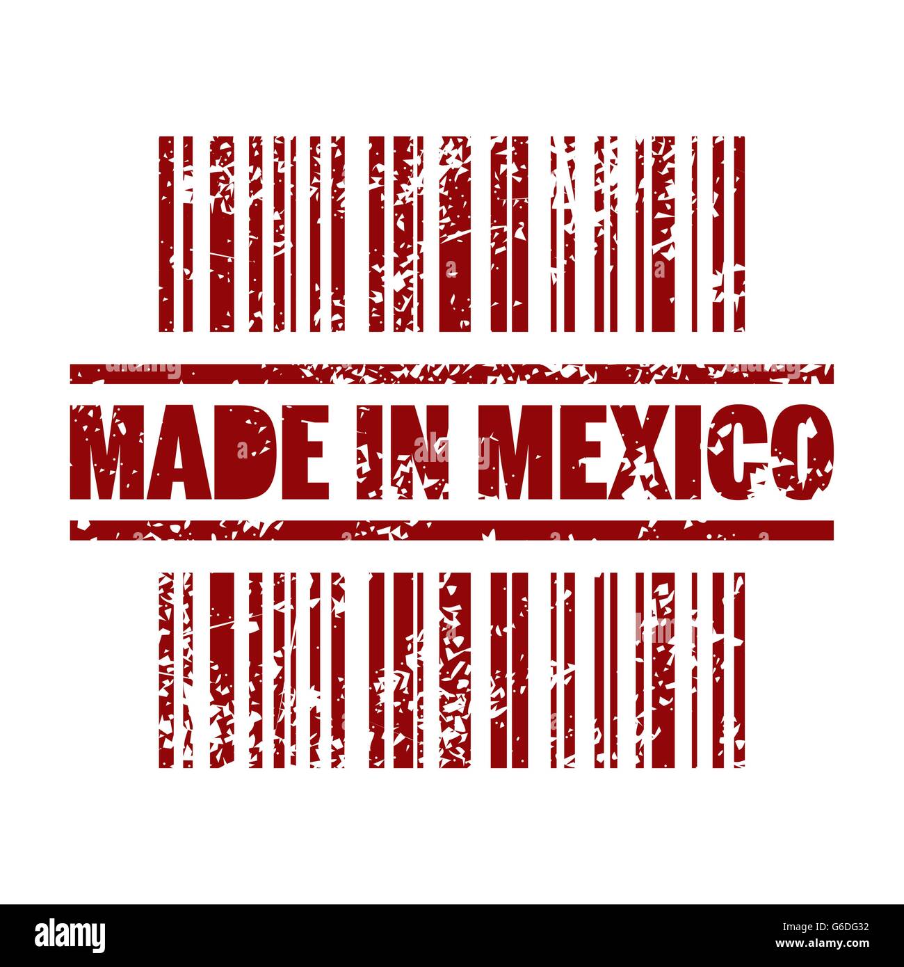 Vector illustration of single isolated made in Mexico print icon Stock ...