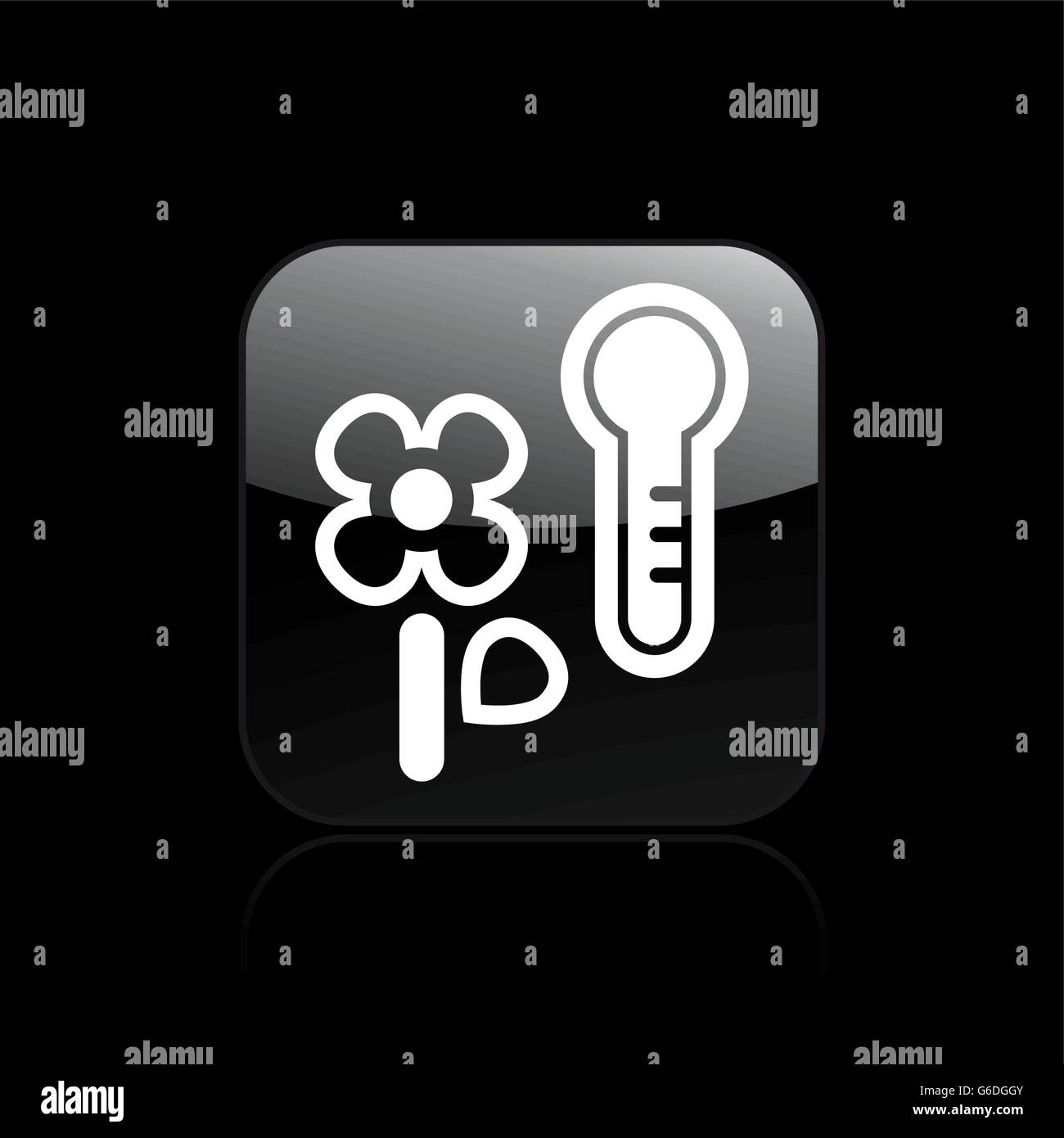 Vector illustration of single isolated temperature flower icon Stock