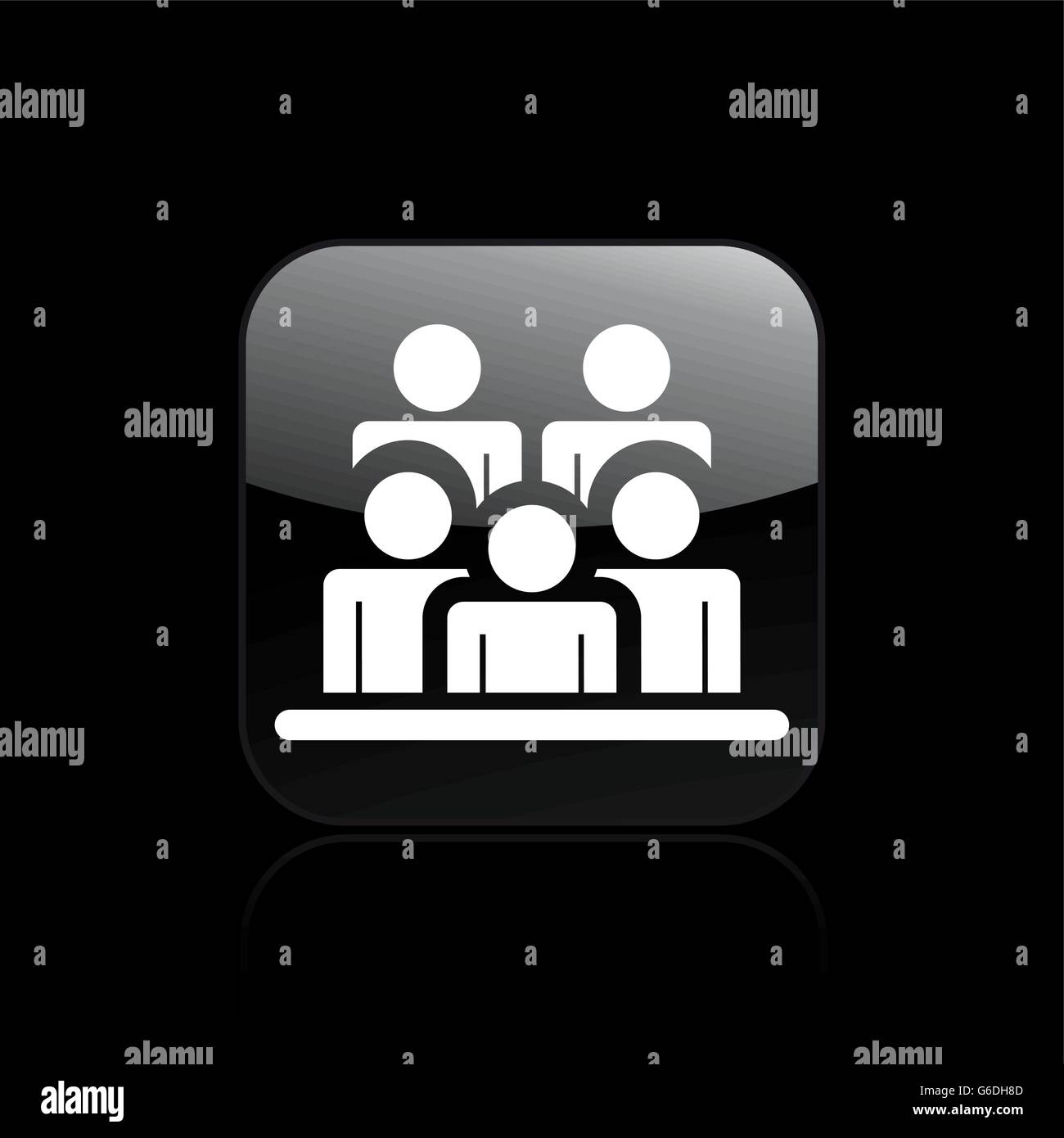 Vector illustration of single isolated people group icon Stock Vector ...