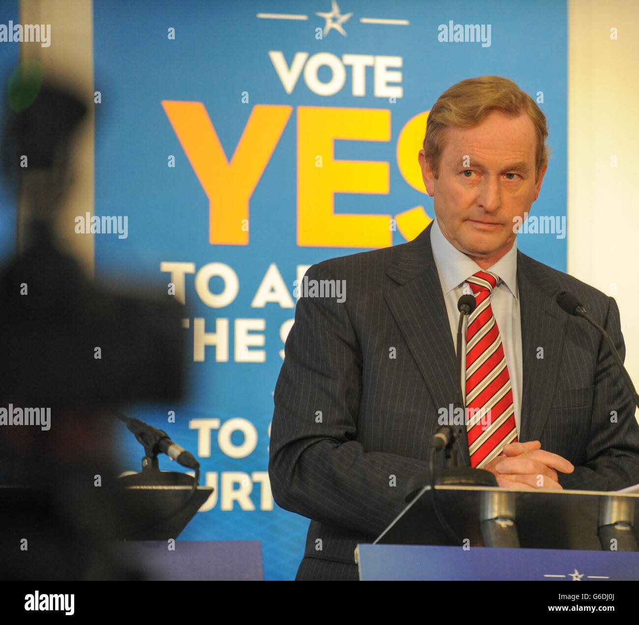 Taoiseach Enda Kenny at the launch of the Irish Government campaign to