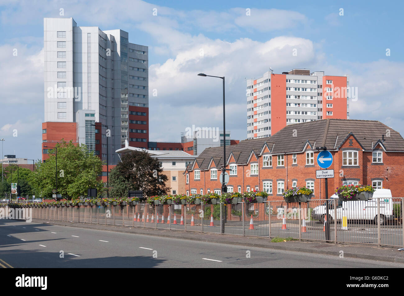 Bristol Road showing My Student Village building (University), Edgbaston, Birmingham, West Midlands, England, United Kingdom Stock Photo