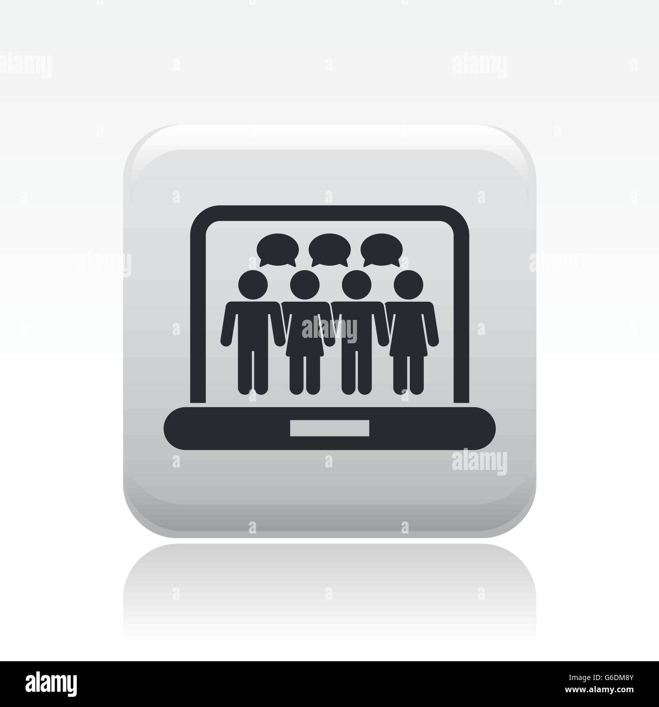 Vector illustration of single isolated chat icon Stock Vector Image ...