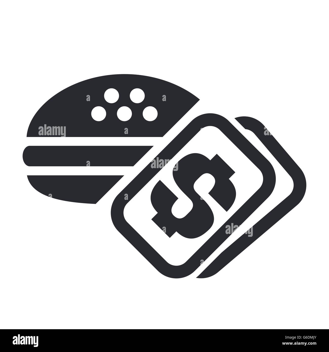 Vector illustration of single isolated food price icon Stock Vector ...