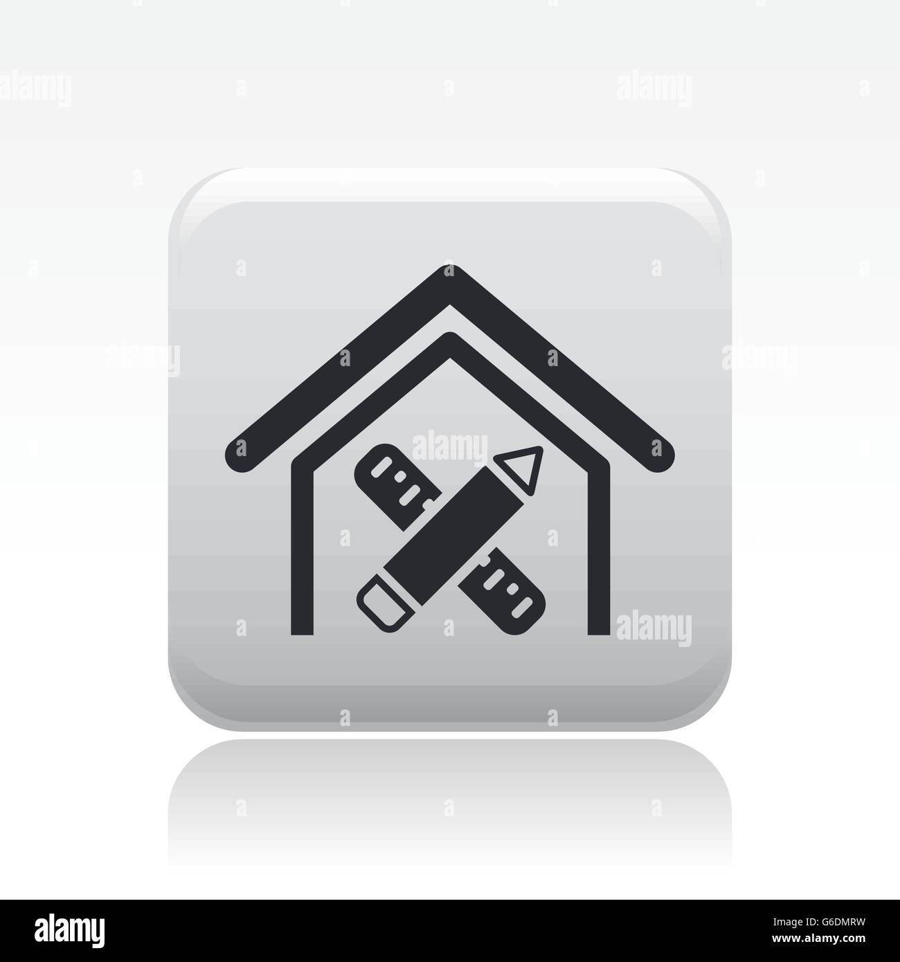 Vector illustration of single isolated home design icon Stock Vector ...