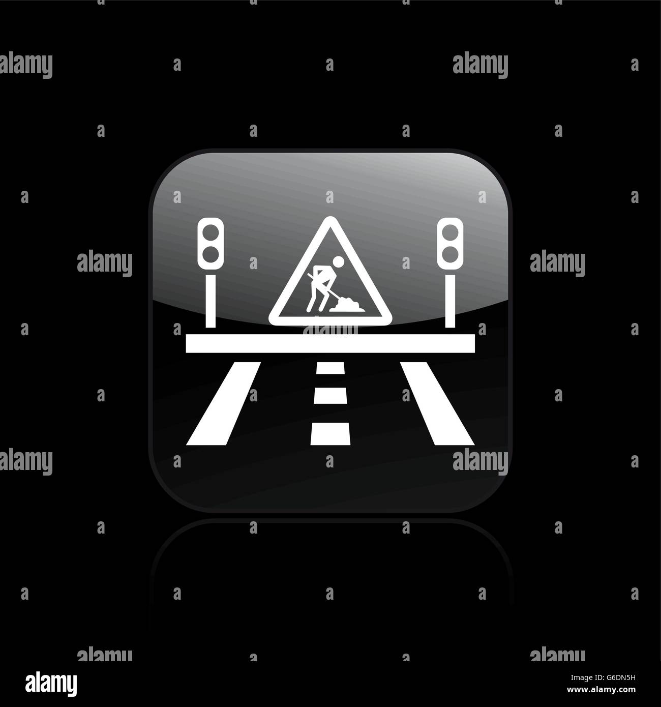Vector illustration of single isolated work in progress icon Stock ...