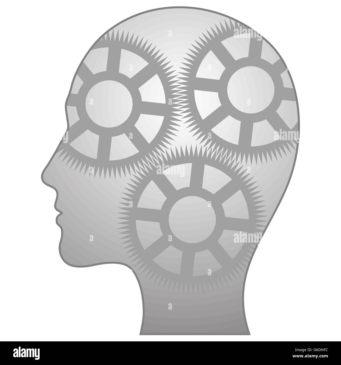 Vector illustration of single isolated thinking-man icon Stock Vector ...