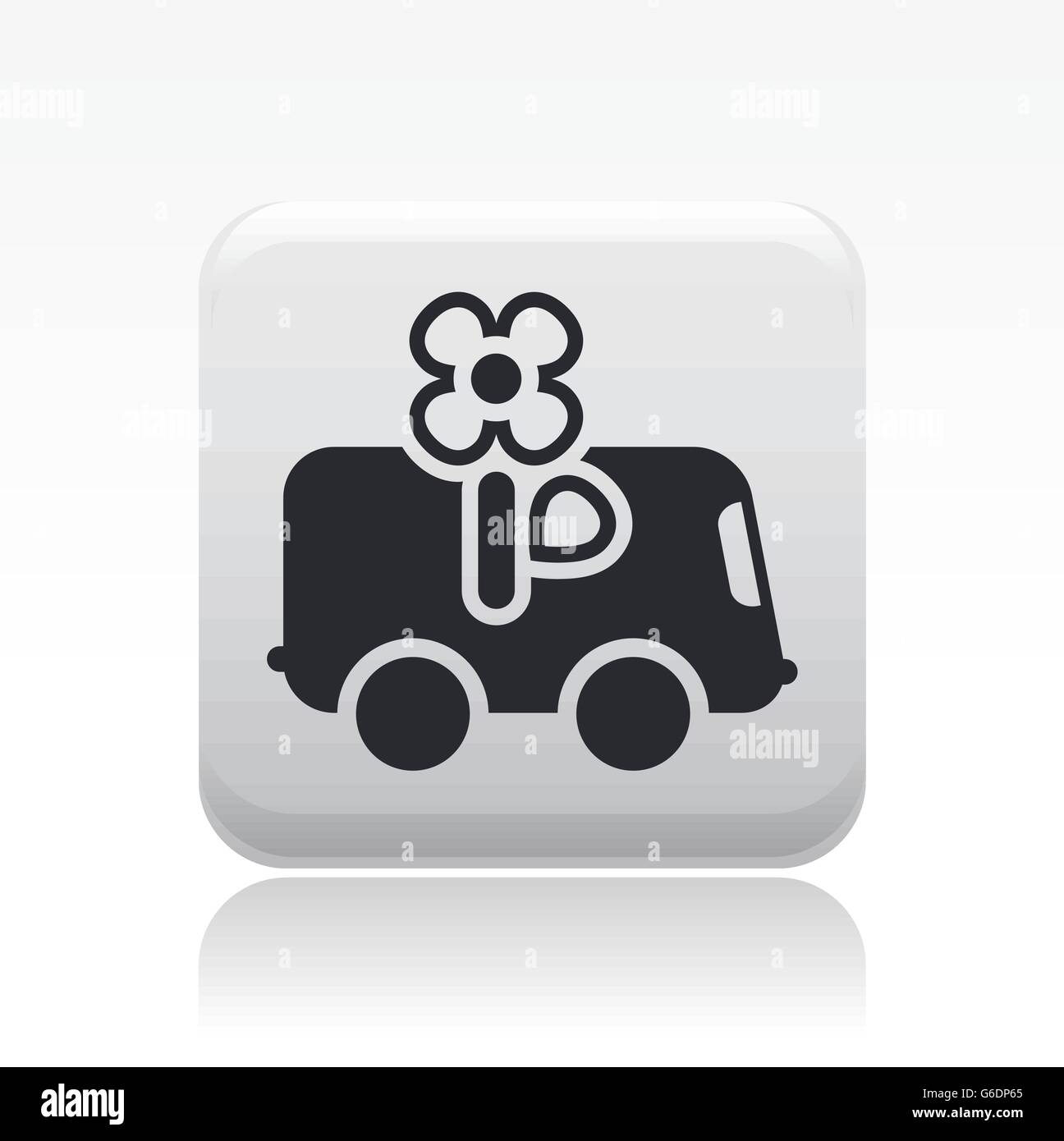 Vector illustration of single isolated delivery flower icon Stock ...
