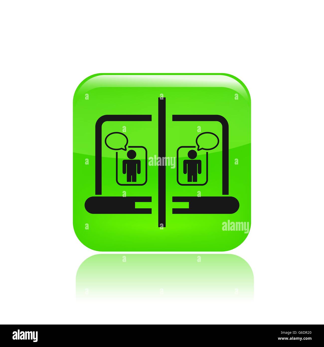 Vector illustration of single isolated chat icon Stock Vector Image ...