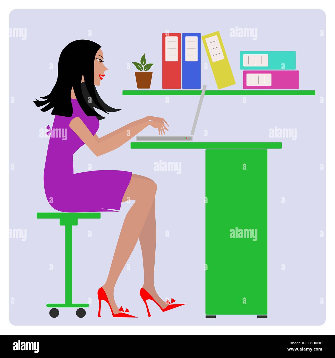 Vector illustration of single isolated secretary icon Stock Vector ...