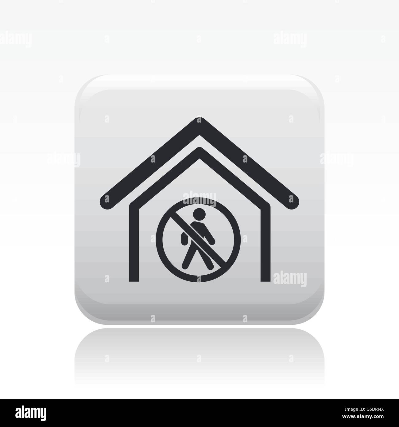 Vector illustration of single isolated access forbidden icon Stock ...