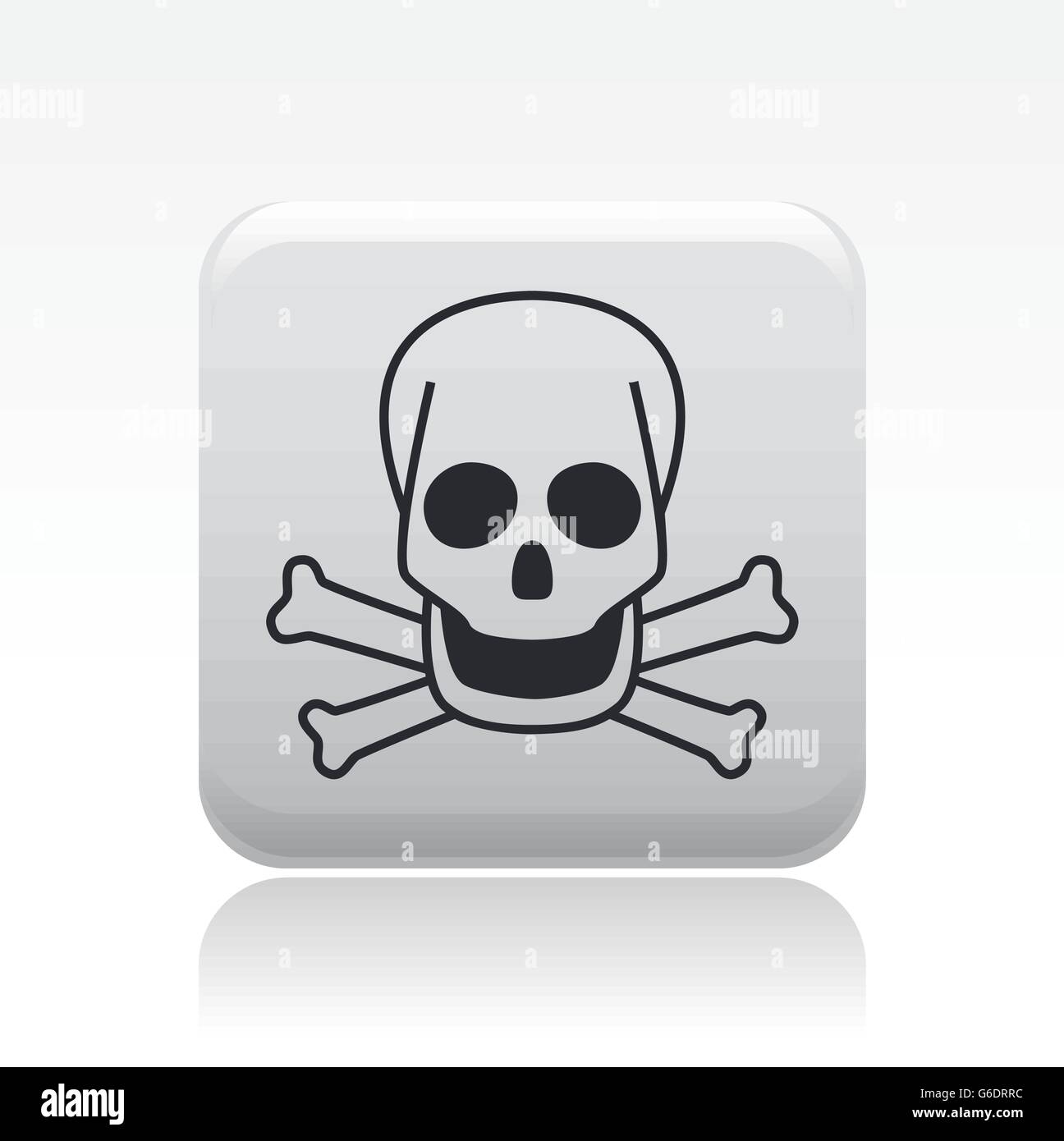 Vector illustration of single isolated skull icon Stock Vector Image ...