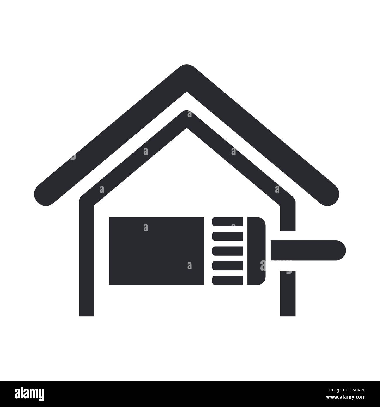 Vector illustration of single isolated paint home icon Stock Vector ...