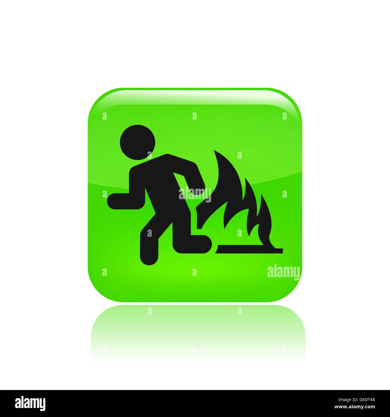 Vector illustration of single isolated fire exit icon Stock Vector ...
