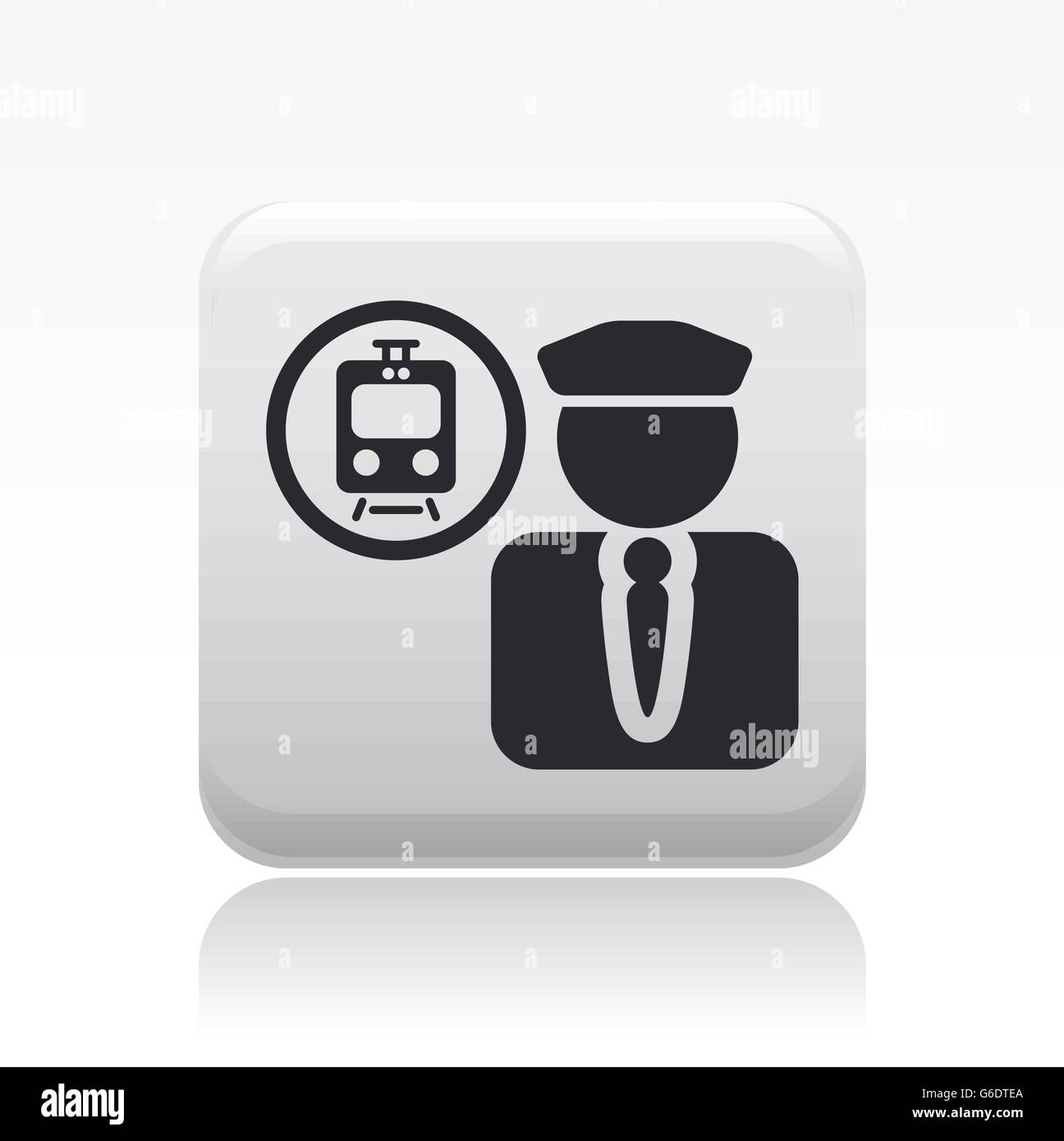 Vector illustration of single isolated tram conductor icon Stock Vector ...