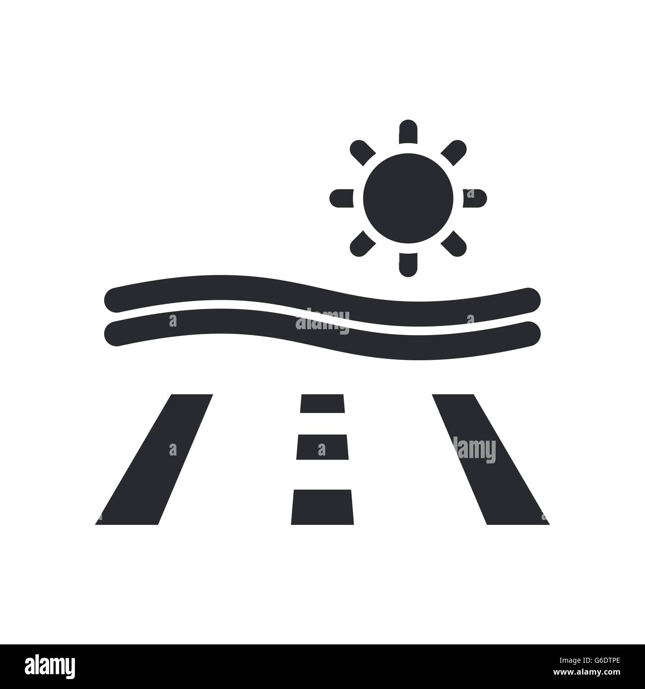 Vector illustration of single isolated road icon Stock Vector Image ...