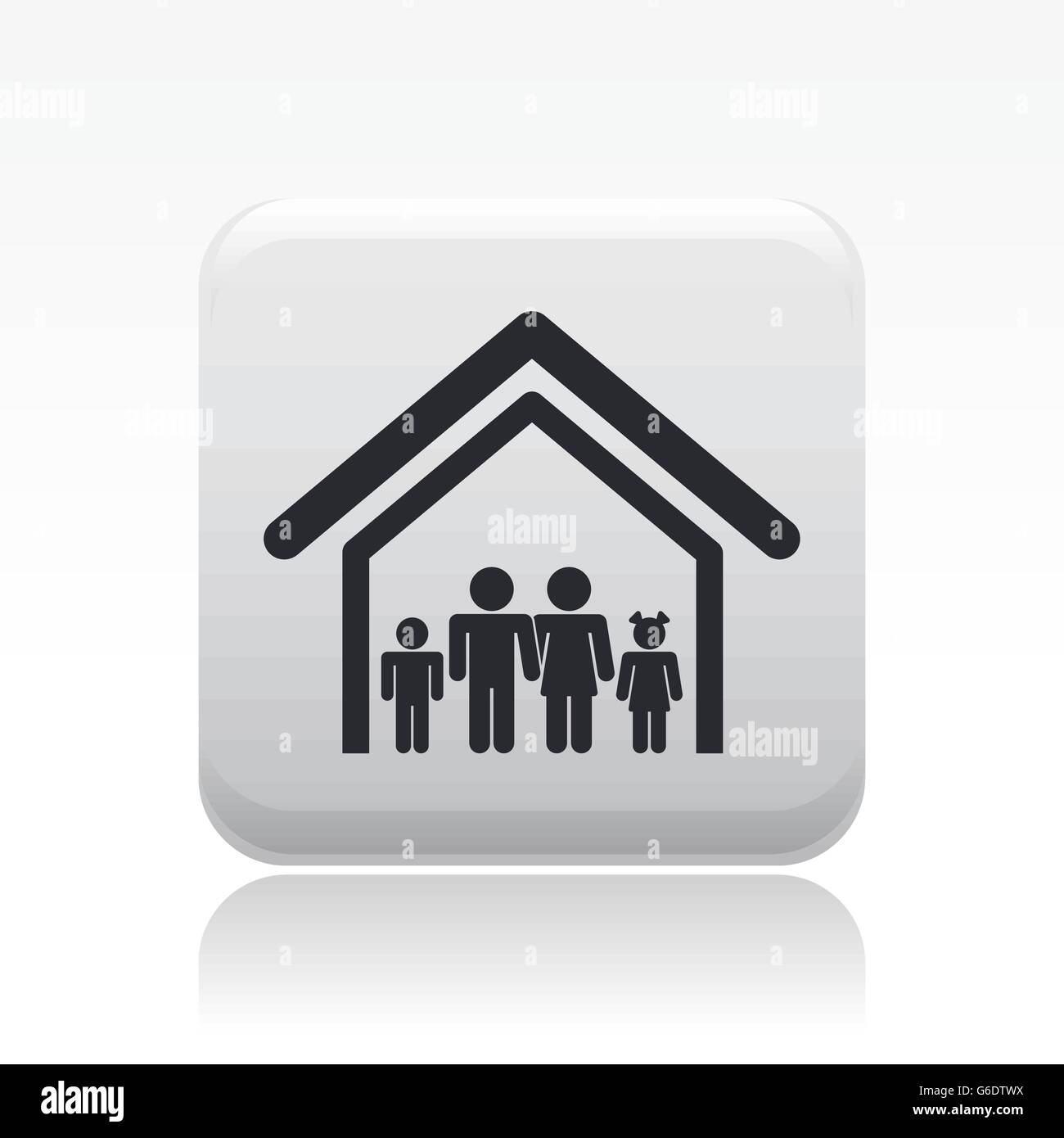 Vector illustration of single isolated family icon Stock Vector Image ...