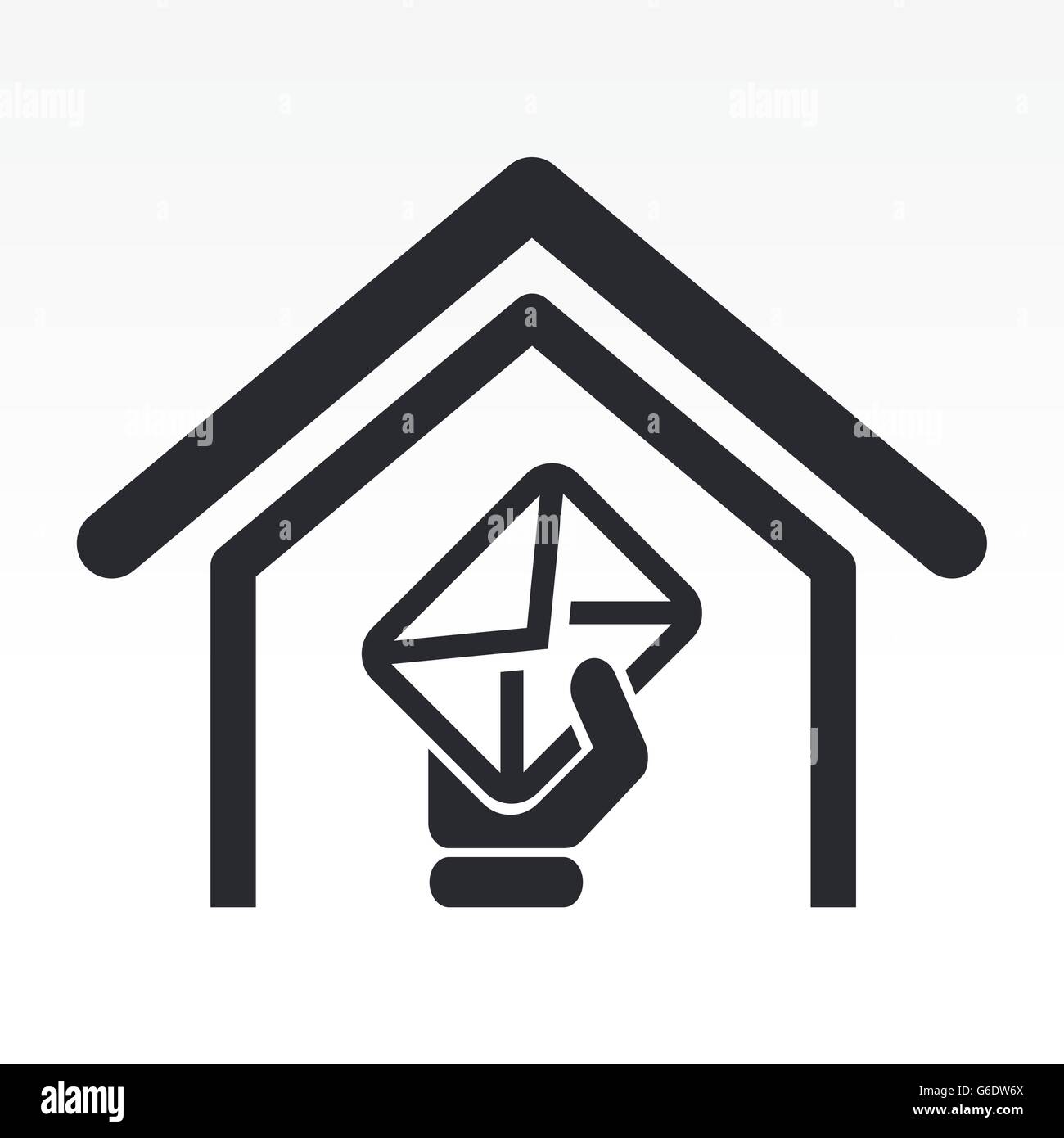 Vector illustration of single isolated mail icon Stock Vector Image ...