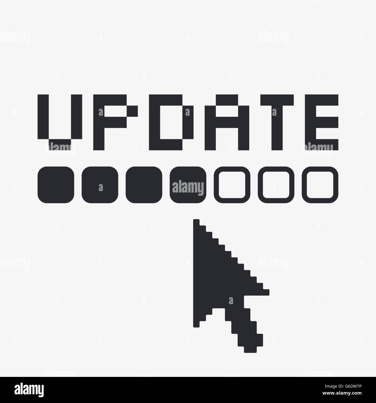 Vector illustration of single isolated update icon Stock Vector Image ...