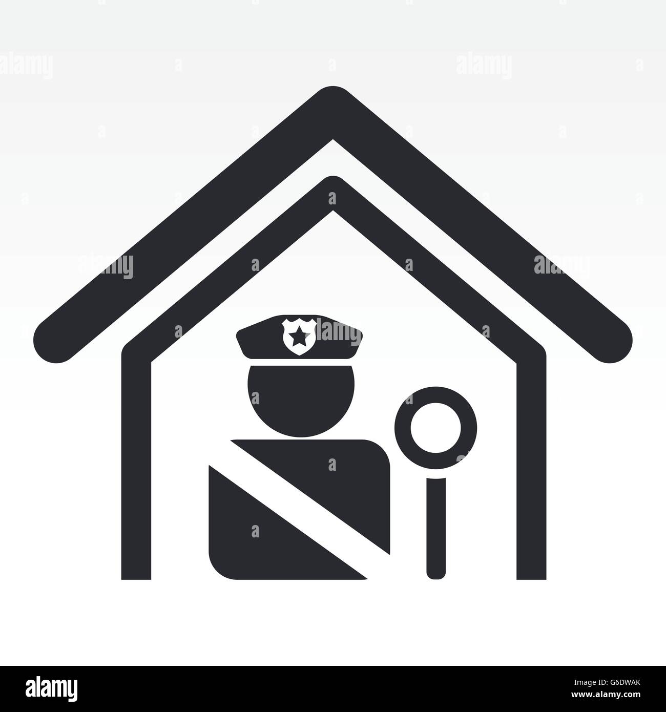Vector illustration of single isolated police station icon Stock Vector ...