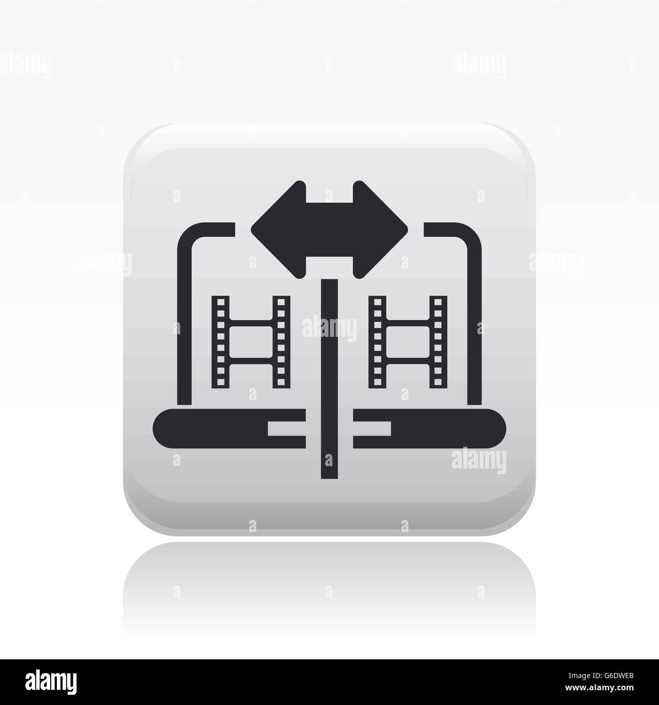 Vector illustration of single isolated video sharing icon Stock Vector ...