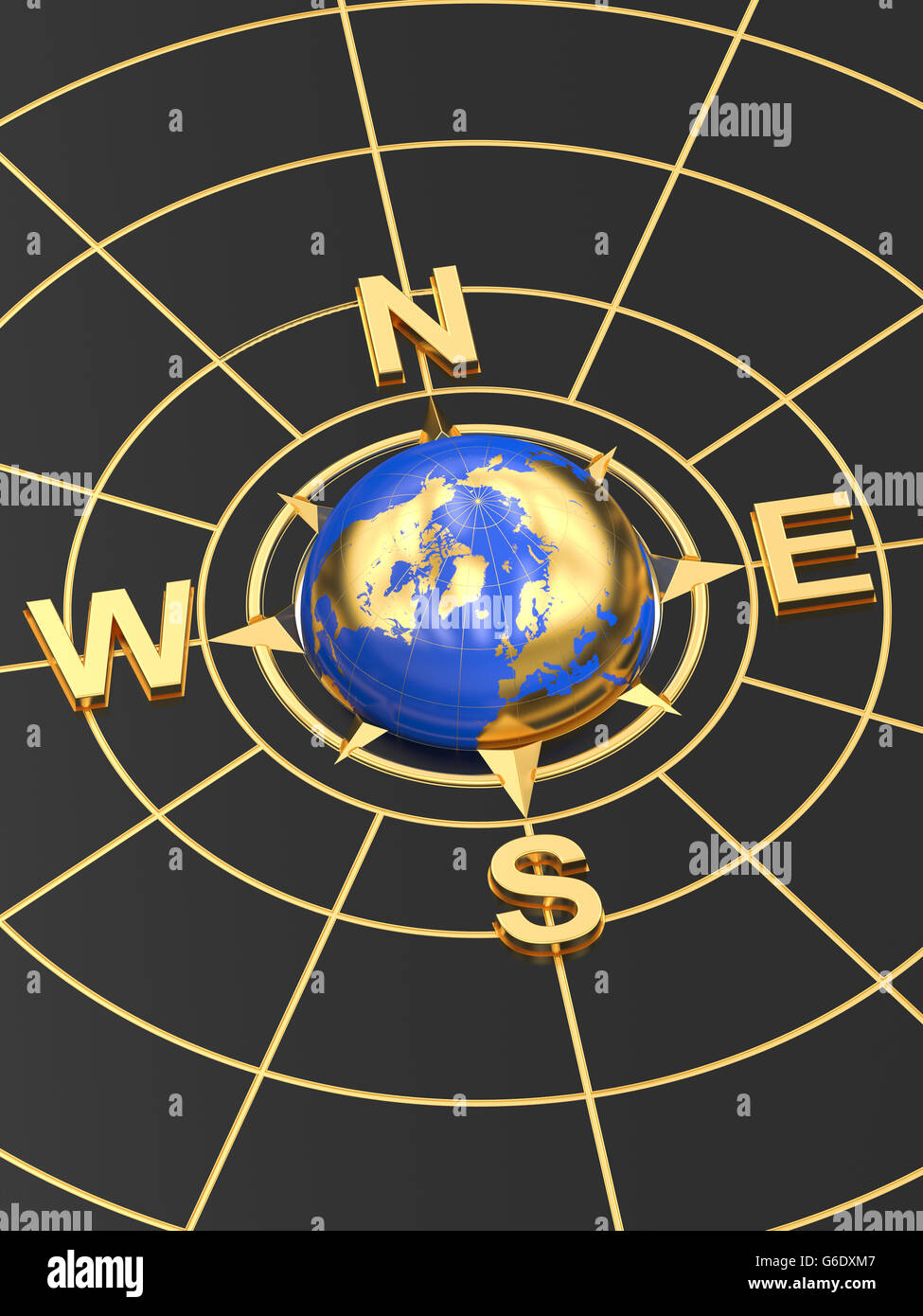 abstract compass concept, 3D rendering Stock Photo - Alamy