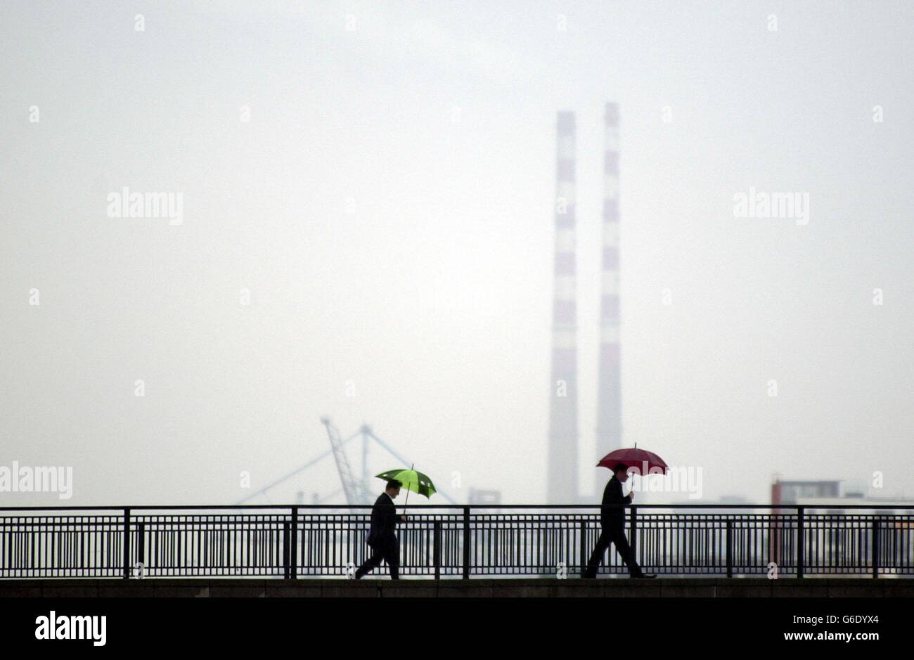 Heavy showers in Dublin Stock Photo Alamy