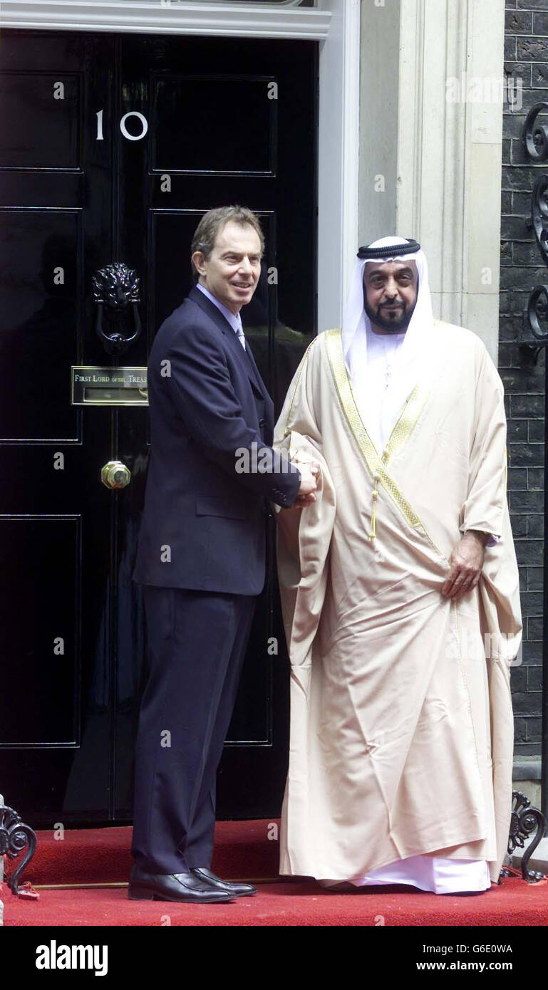 Blair with Crown Prince of Abu Dhabi Stock Photo - Alamy