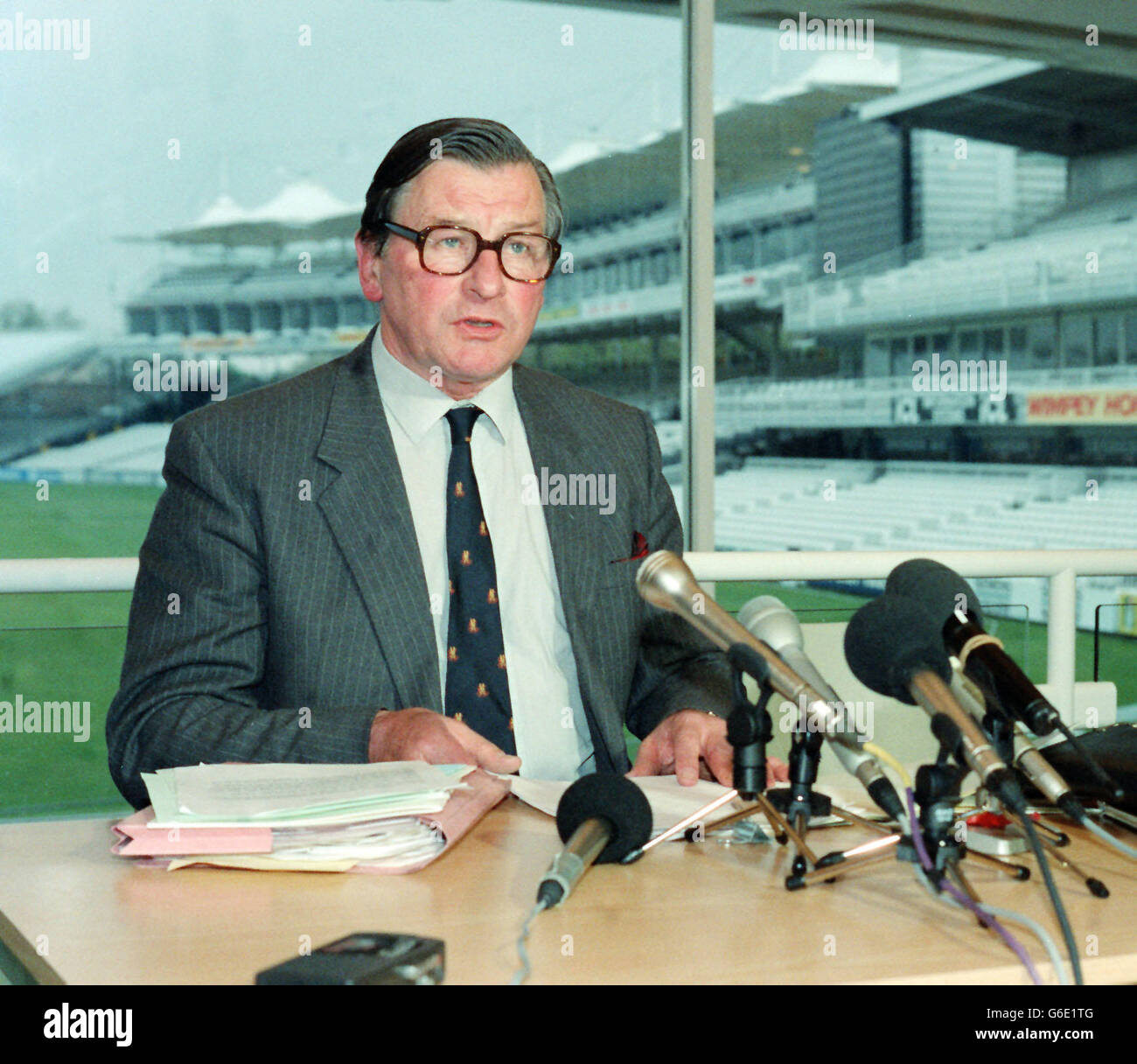 MCC secretary John Stephenson during the Annual General Meeting of the club at Lord's when proposals to admit women into the 204-year-old cricket club were rejected. Stock Photo