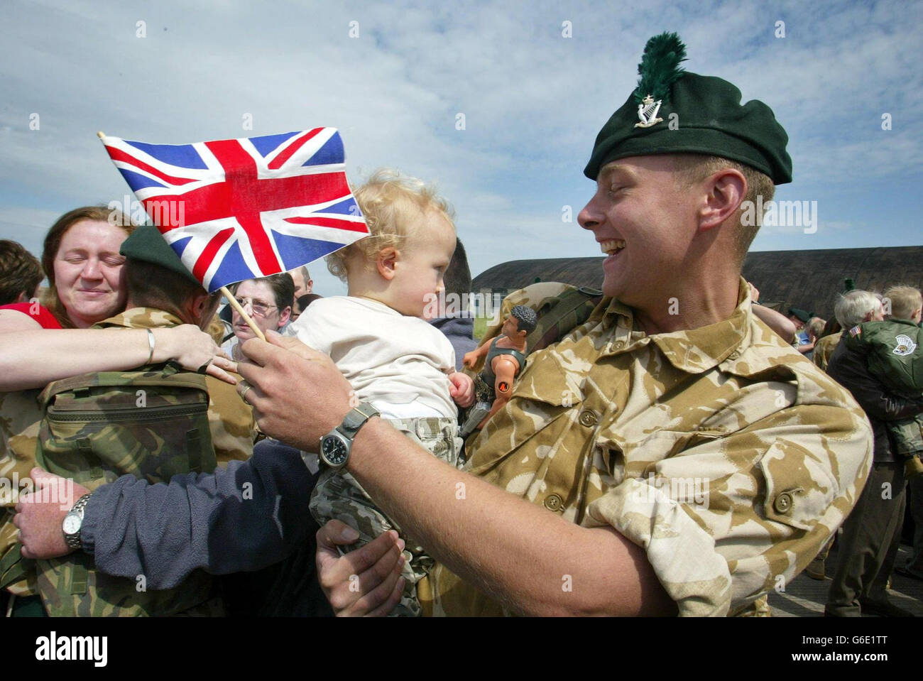 Royal Irish Rangers Return Home Stock Photo