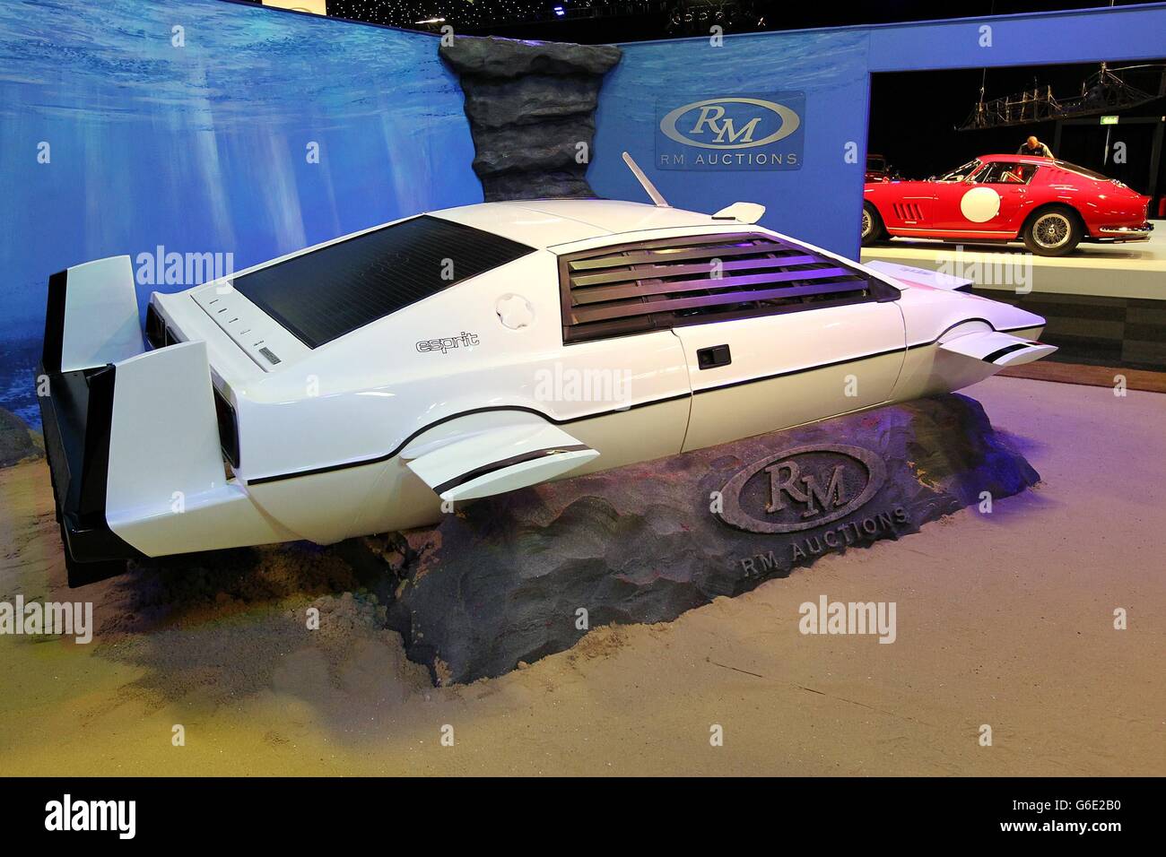 The James Bond submarine car, used in the Spy Who Loved Me, which is up for auction at RM Auctions in Battersea, London, going on sale September 9th. Stock Photo