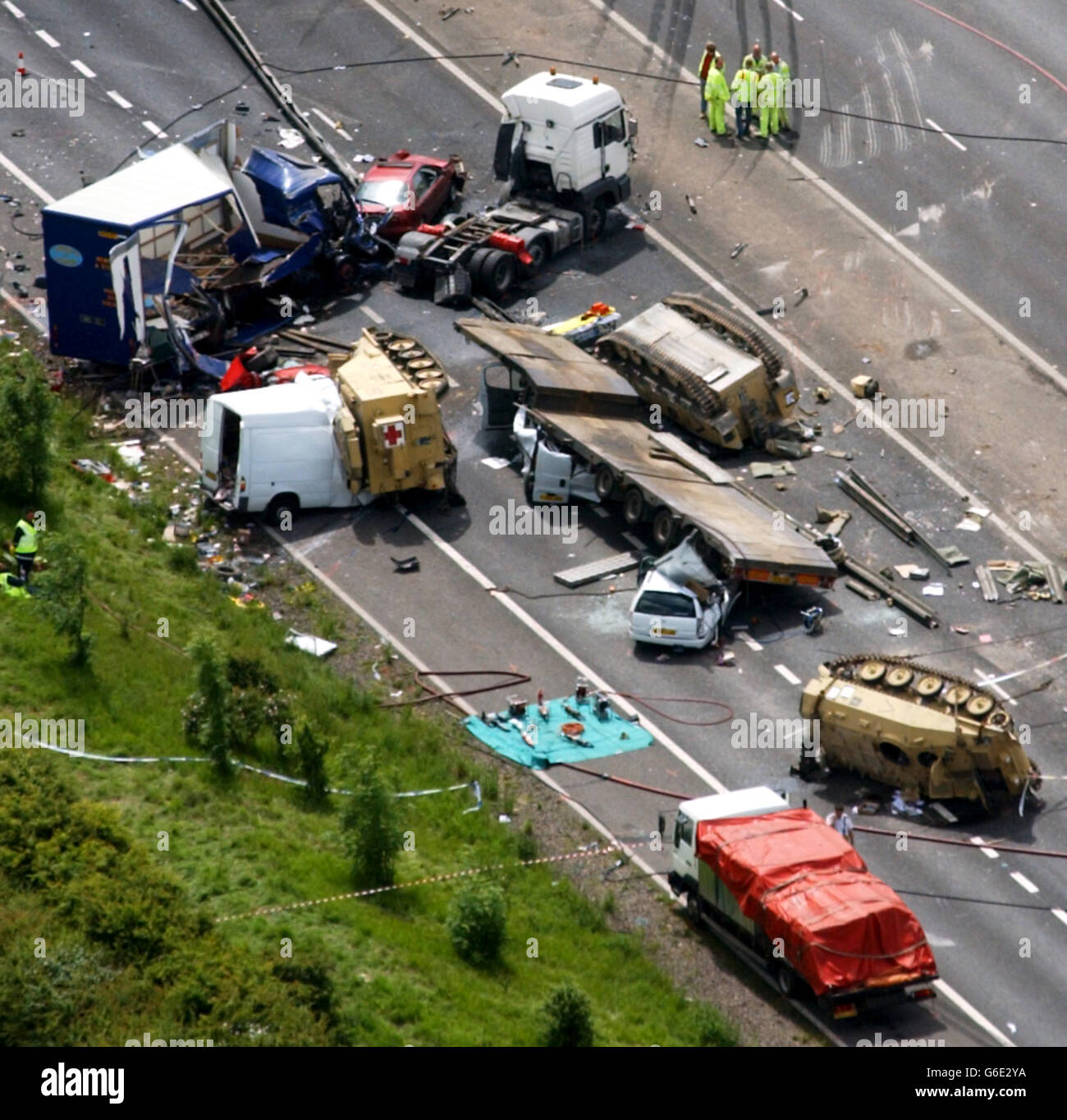 M1 Road Accident Stock Photo Alamy