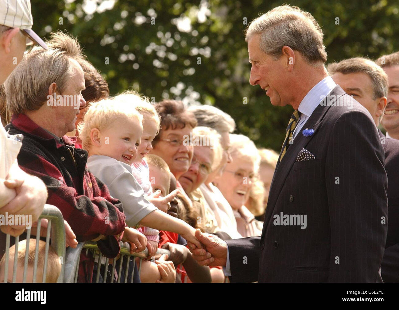 The Prince of Wales is greeted by wellwishers as he arrives at the Sighthill Youth Centre in Glasgow, during a tour of Scotland. * During the visit to the housing estate - one of the most deprived in the country - the Prince was shown what efforts have been made to overcome the area's bad image. The Prince visited the scheme with Prince William in 2001, when the area was in the midst of racial tension following the murder of asylum seeker Firsat Dag. Stock Photo