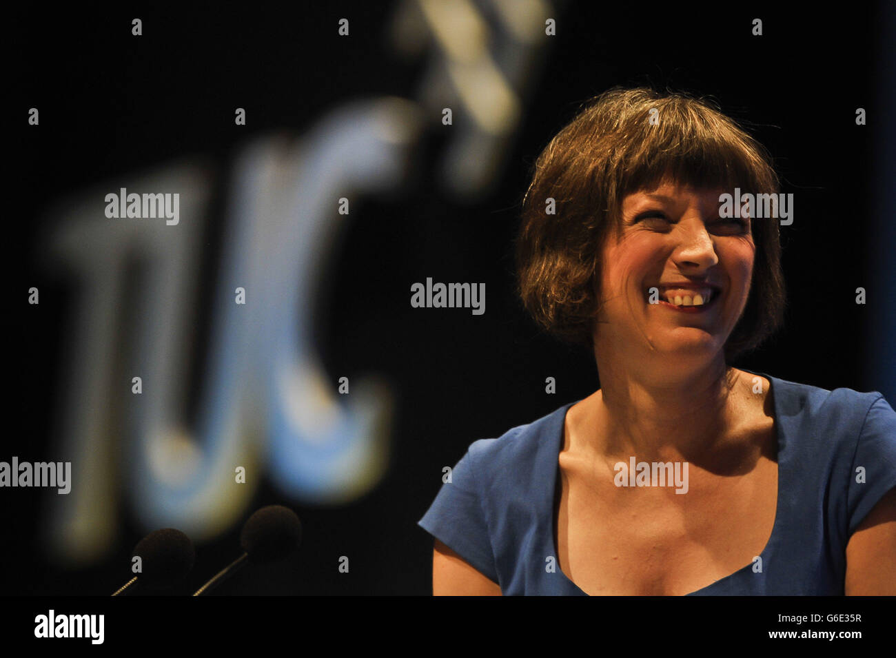 New TUC General Secretary Frances O'Grady address the annual conference in Bournemouth. Stock Photo