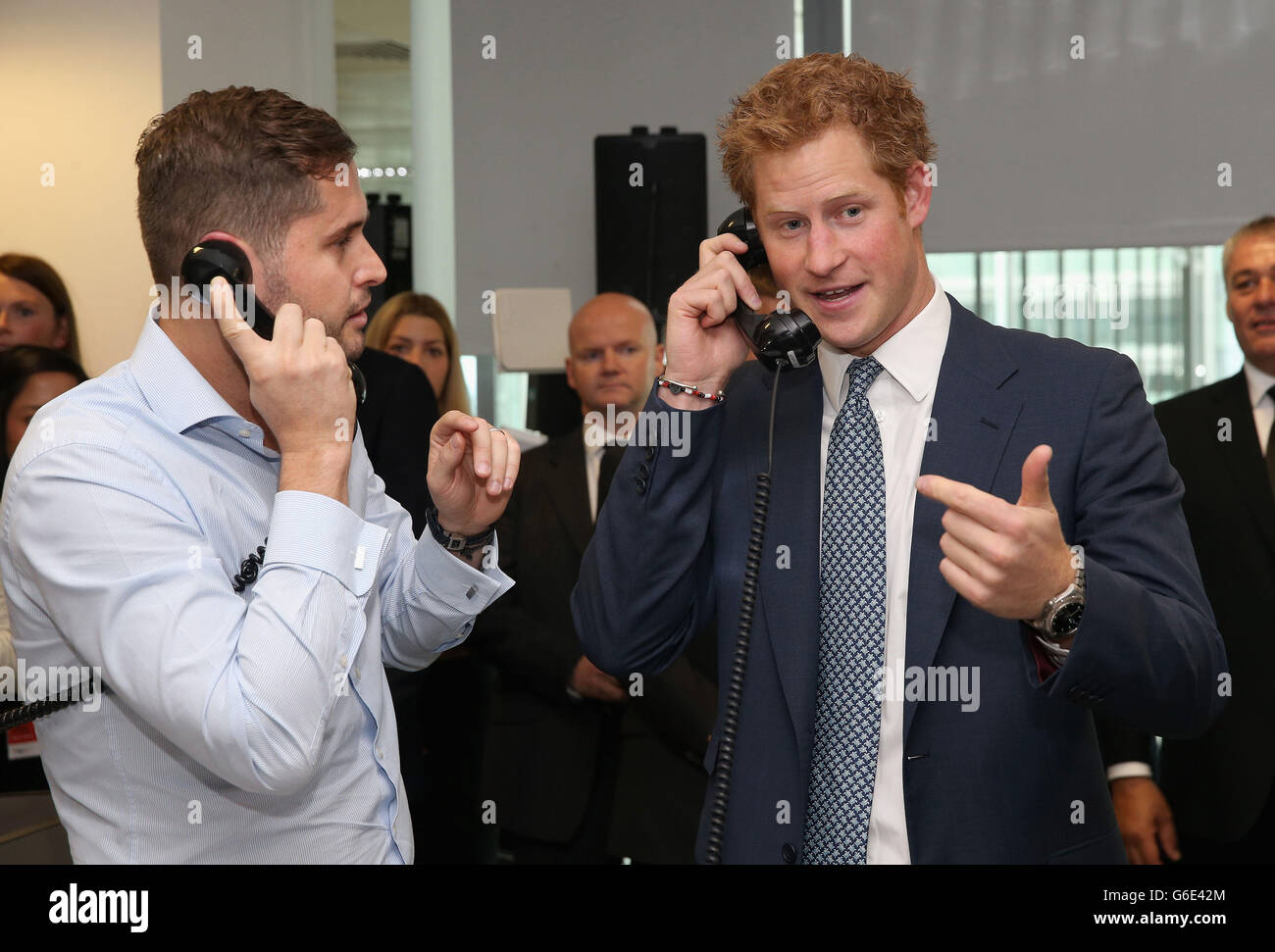Prince Harry on the trading floor during the BGC Partners Charity Day(02)