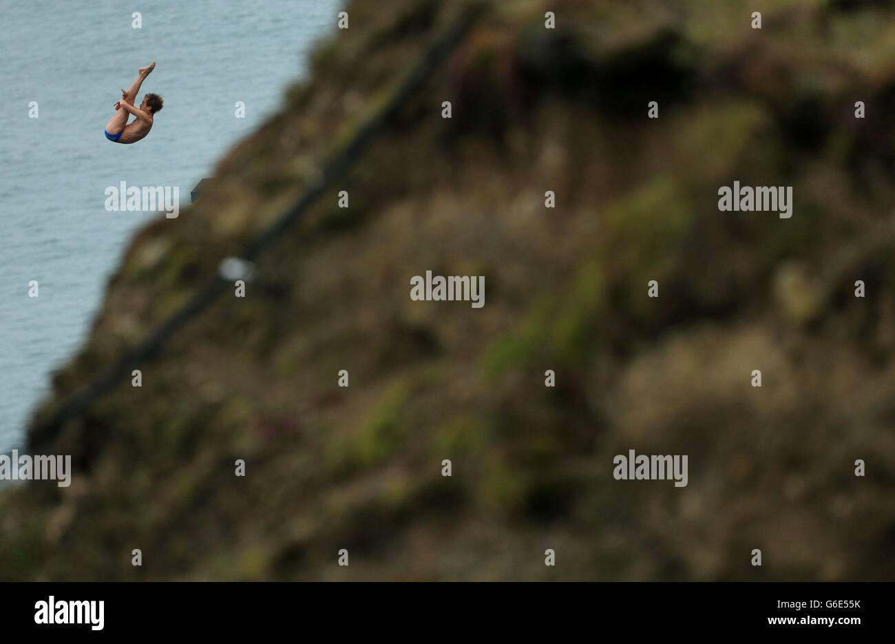 Sport - Red Bull Cliff Diving World Series - Day One - Blue Lagoon Stock Photo