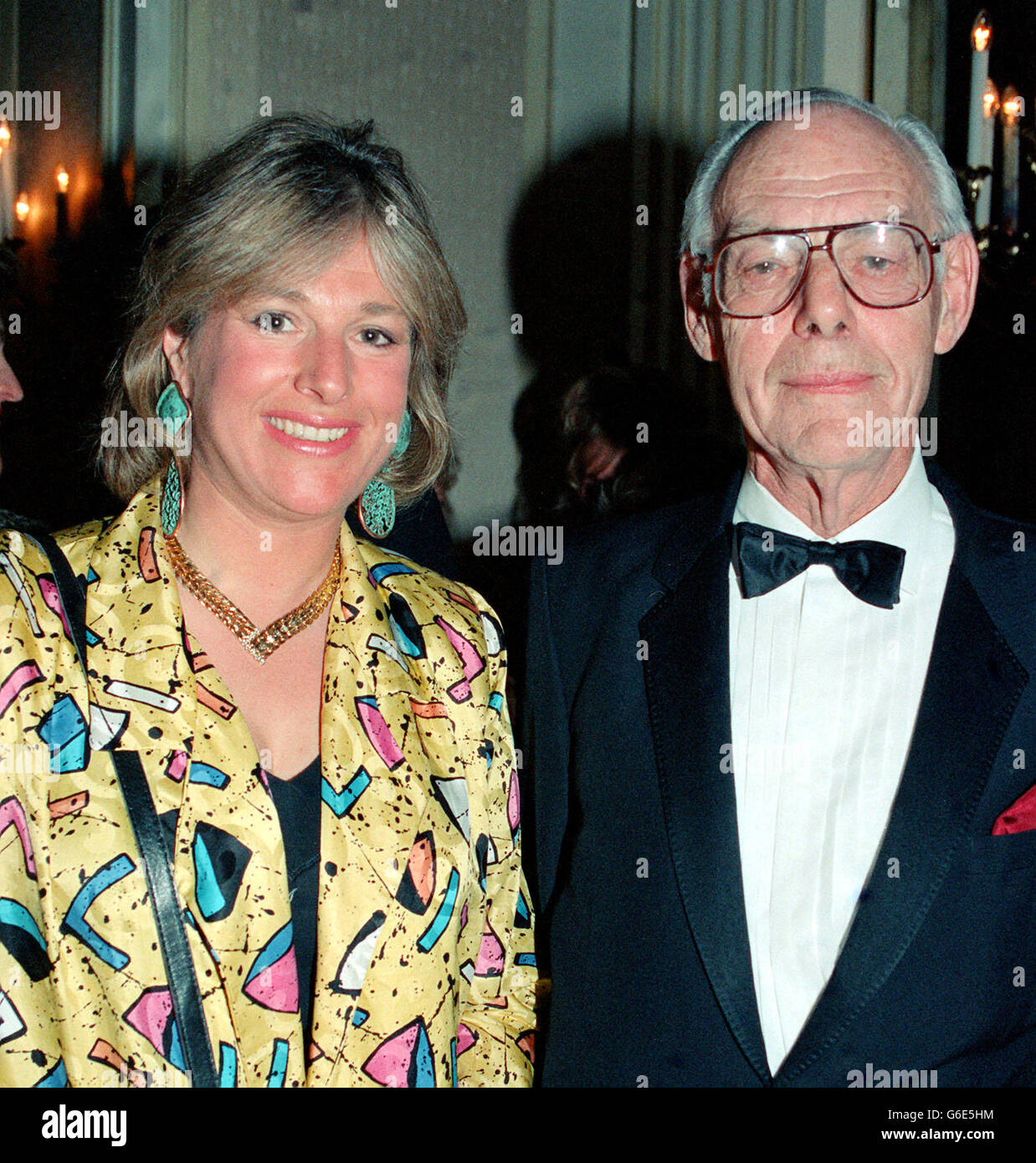 Denis Thatcher. Denis Thatcher, with his daughter Carol. Stock Photo