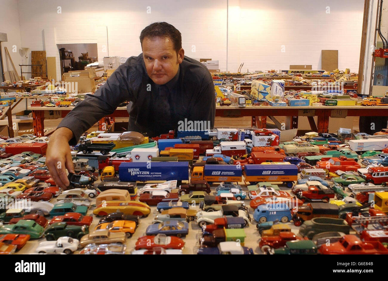 Toy car sale Stock Photo