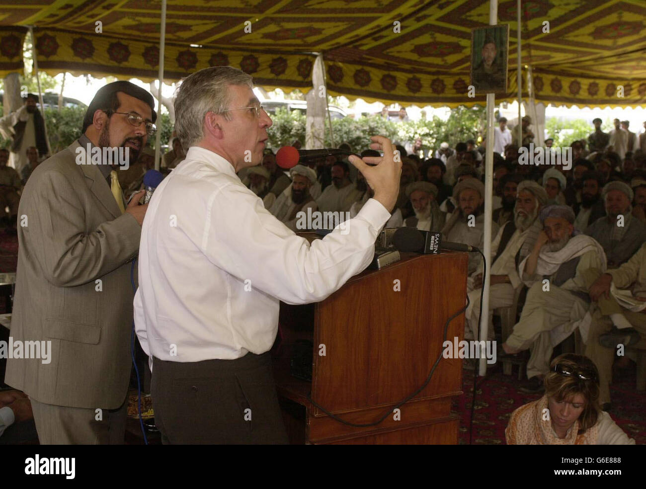 Jack Straw Afghanistan Visit Stock Photo Alamy
