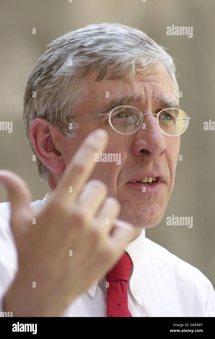 The Foreign Secretary Jack Straw answers questions from journalists