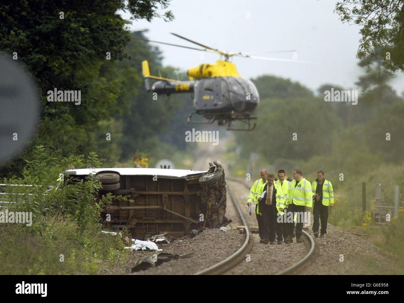 Evesham rail crash Stock Photo