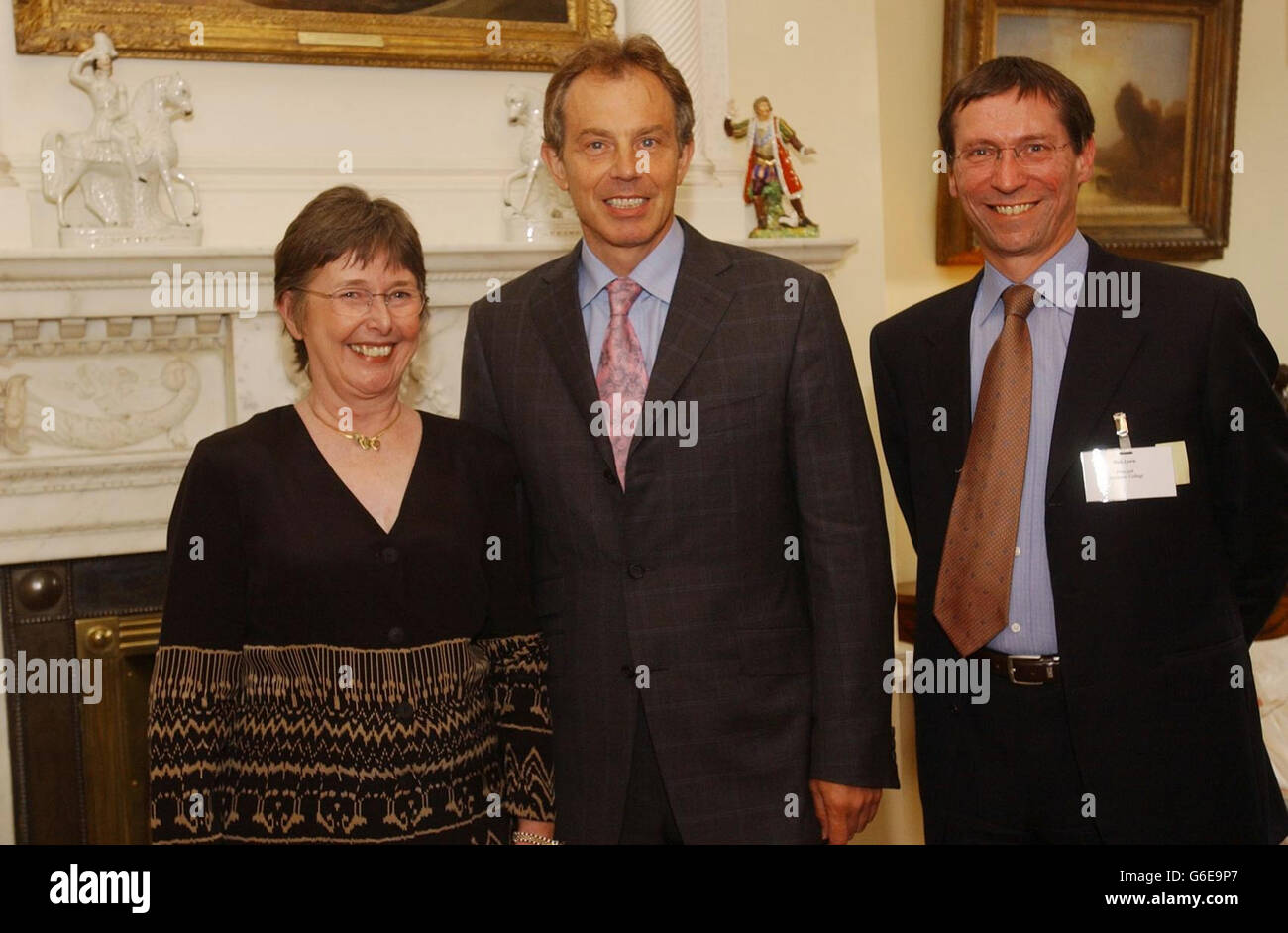 Tony Blair and Nick Lewis Stock Photo